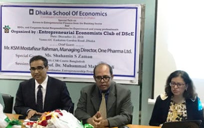 Seminar on entrepreneurial finance, CSR held at DScE