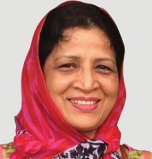 Condolence at the death of Dr Shahida Akhtar
